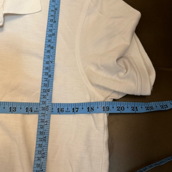 ♥️GEORGE Men’s White Small 34-38 Pique short sleeve collared Polo Uniform EUC - Picture 9 of 10